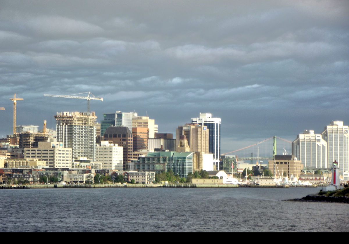 The Halifax waterfront taken from the ship as we arrive.