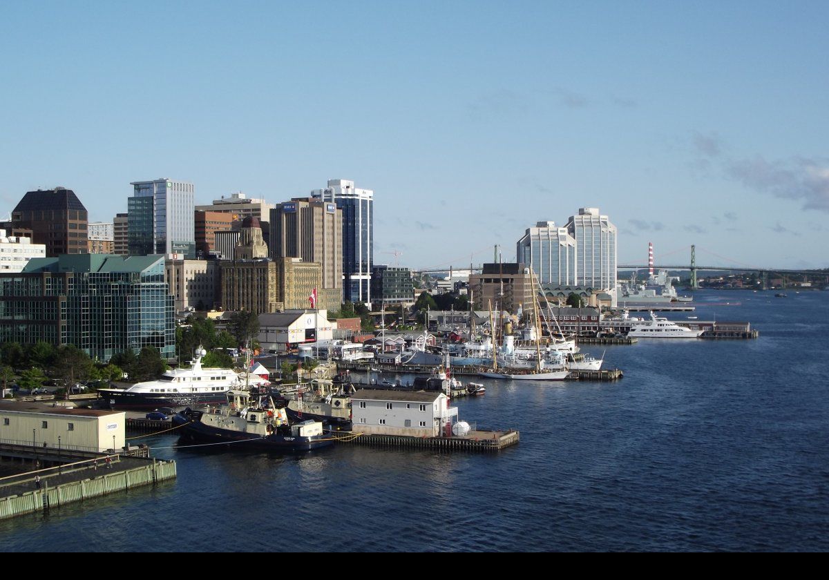 The Halifax waterfront taken from the ship as we arrive.