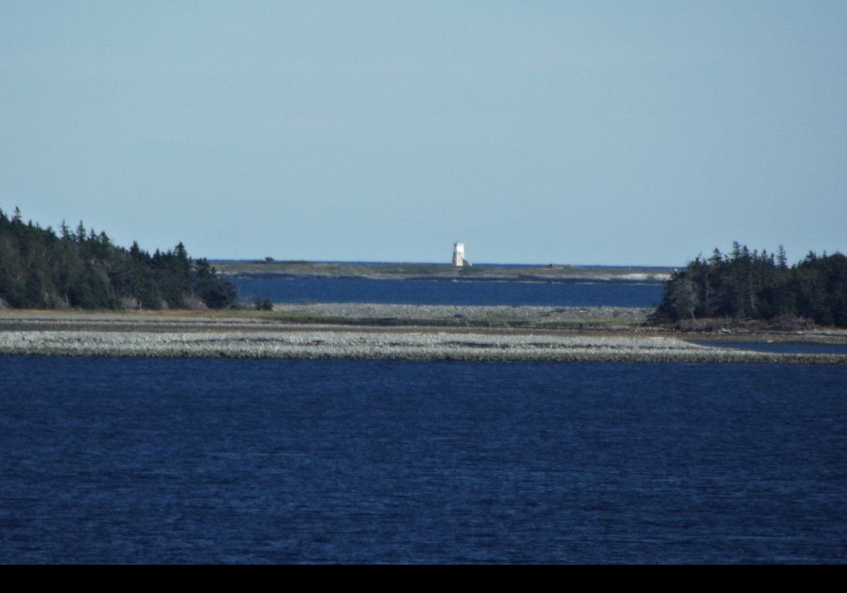 A couple of very distant views of Devil's Island Lighthouse.