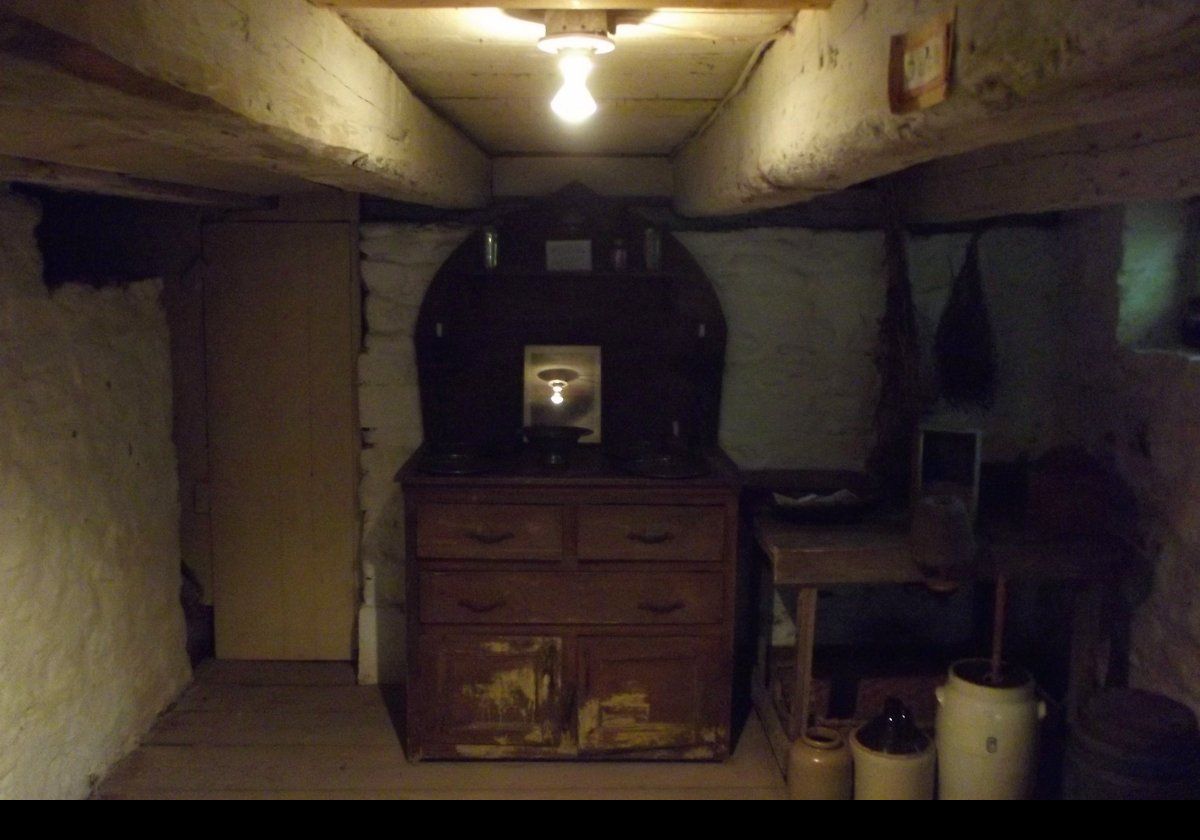 The cellar in the Jost House Museum.