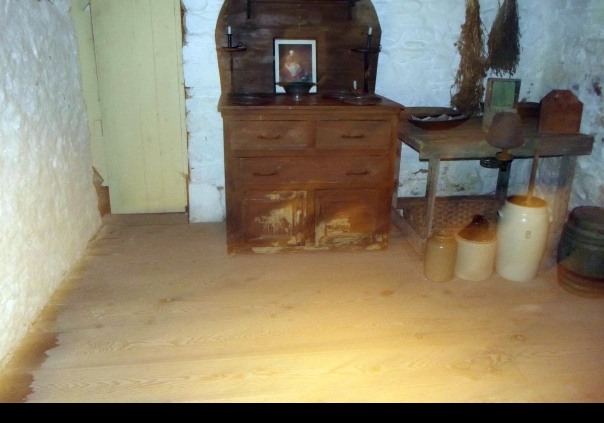 The cellar in the Jost House Museum.