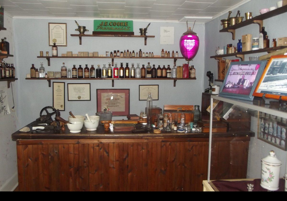 A reconstruction of an apothecary's office in the Jost Heritage House.