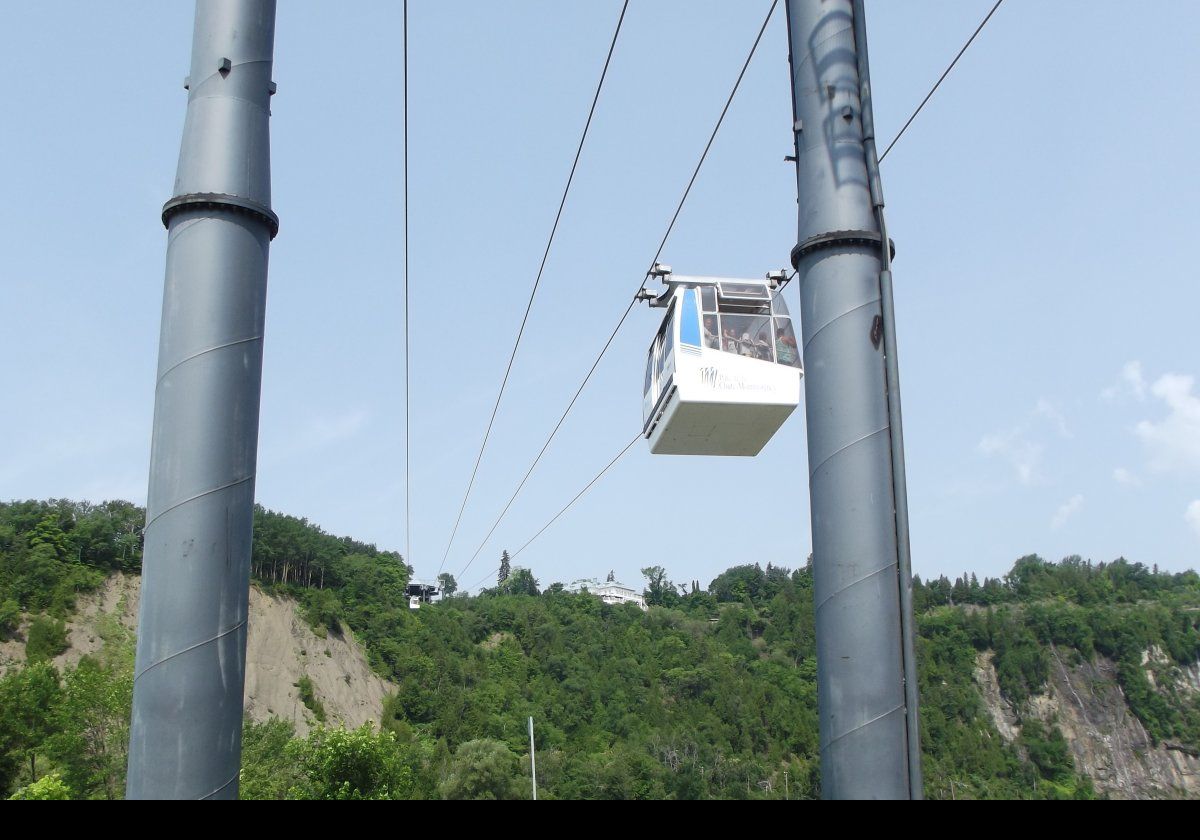 The cable car to the falls.  VERY long lines precluded our participation.