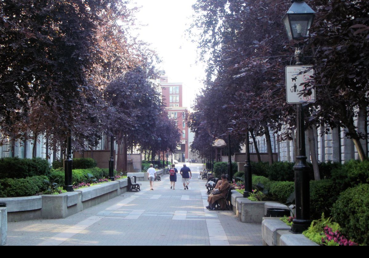 Le Royer Street West; a pedestrian walkway off Rue Saint Sulpice.