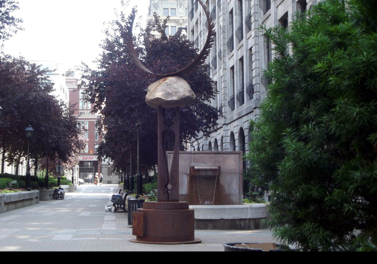 Sculpture on Rue Le Royer West (Ouest).