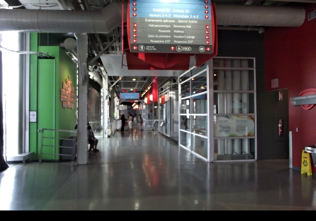 Interior view of the Montreal Science Centre.