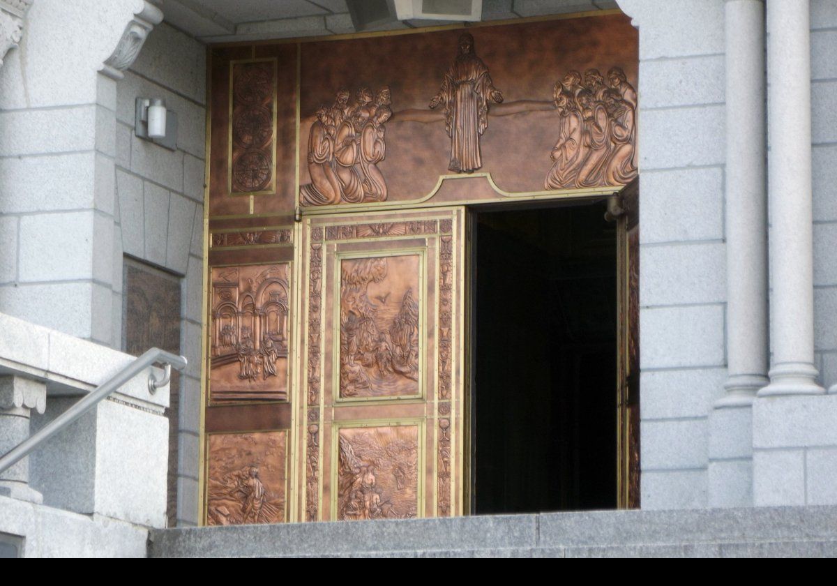 Detail of the main doors.