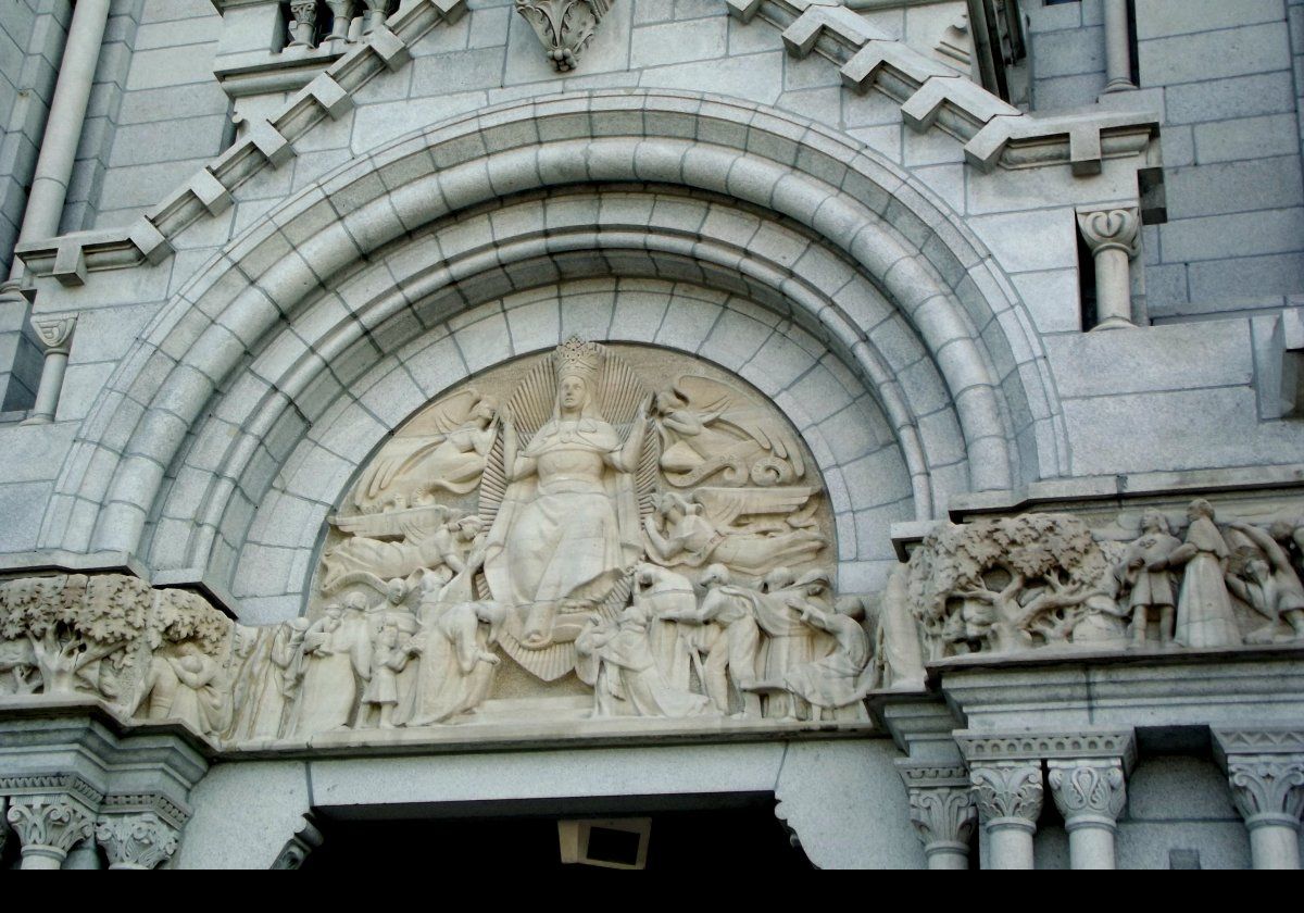 Carvings above the main doors.