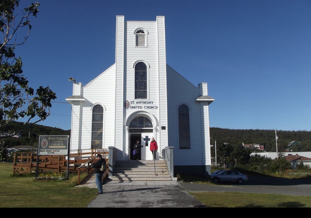 The United Church in St Anthony. They had laid on coffee and cookies for us; nice gesture.