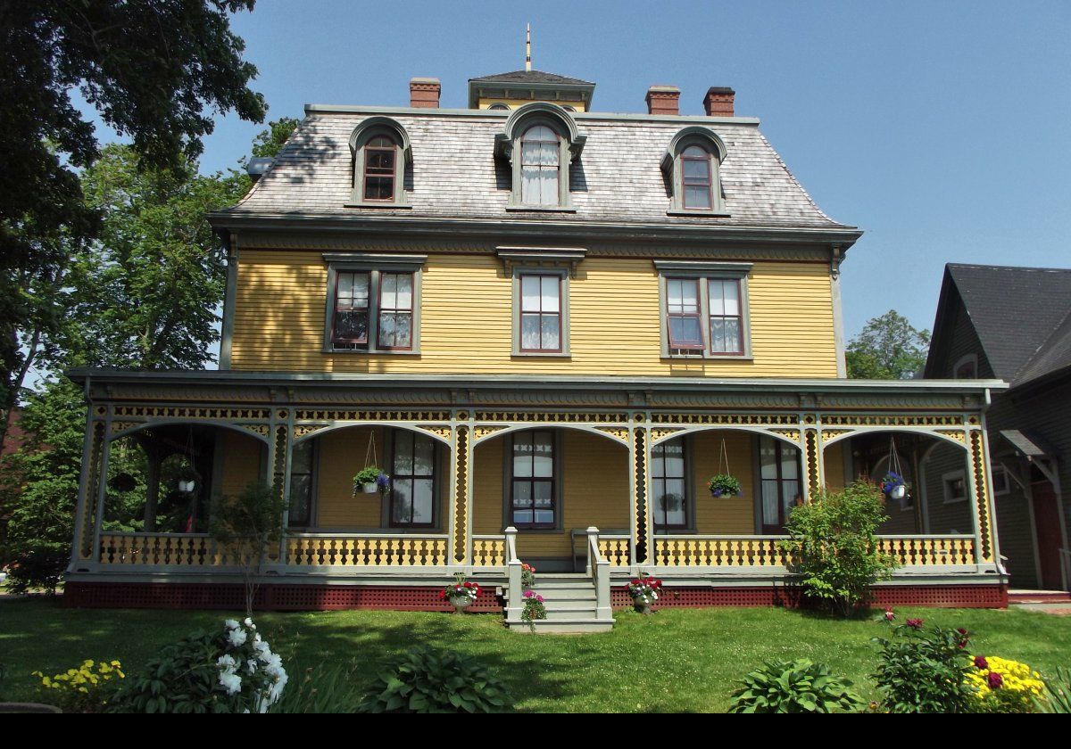 The rear of the house showing the magnificent porch.