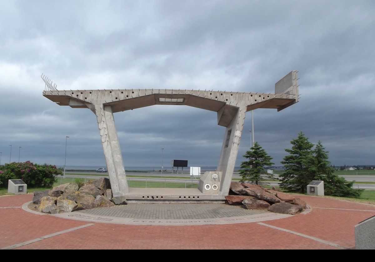 This is a cross section of a piece from the construction of the Confederation Bridge.