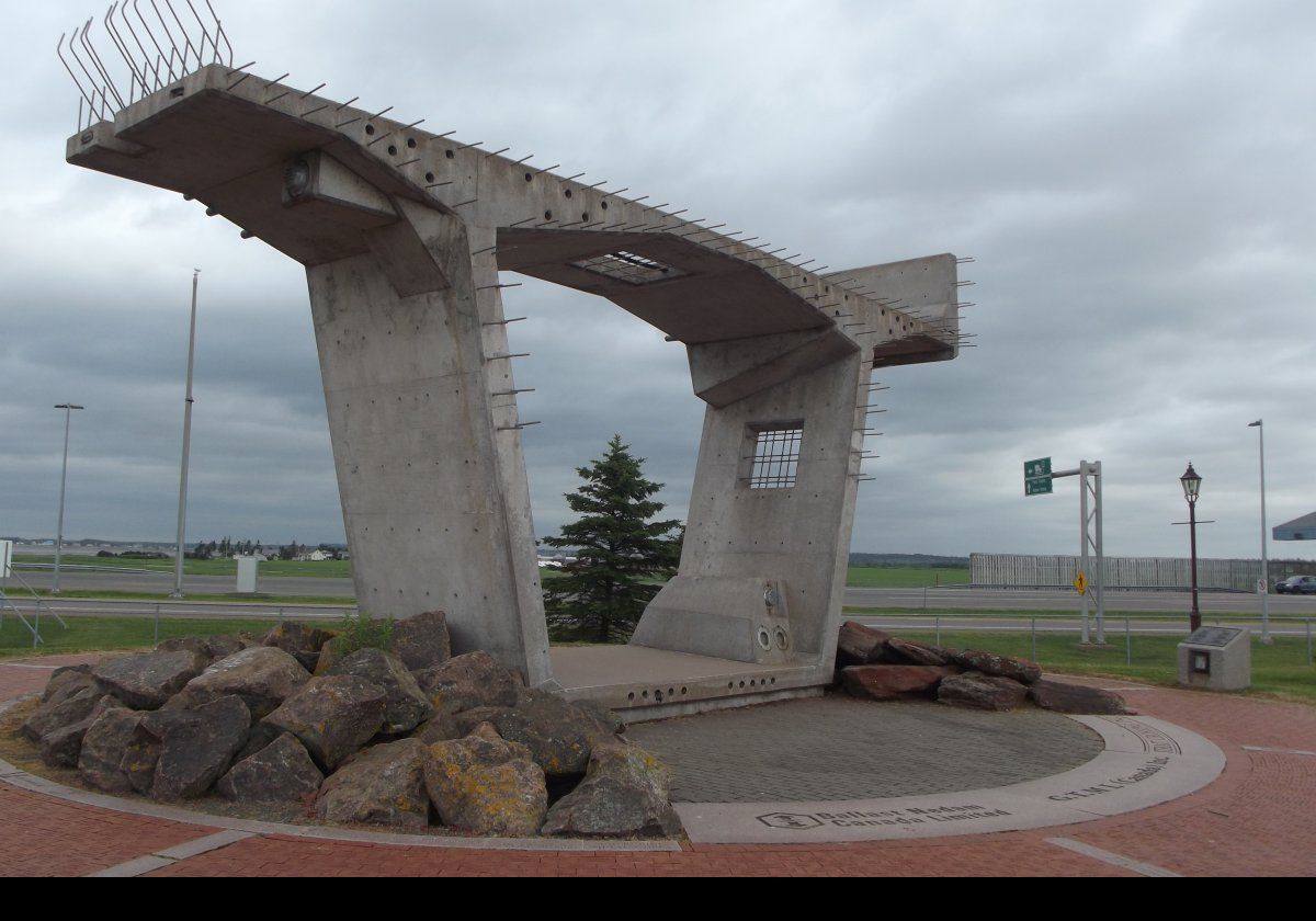 Construction utilized very high-grade concrete and reinforcing steel bars, which are visible in the pictures.