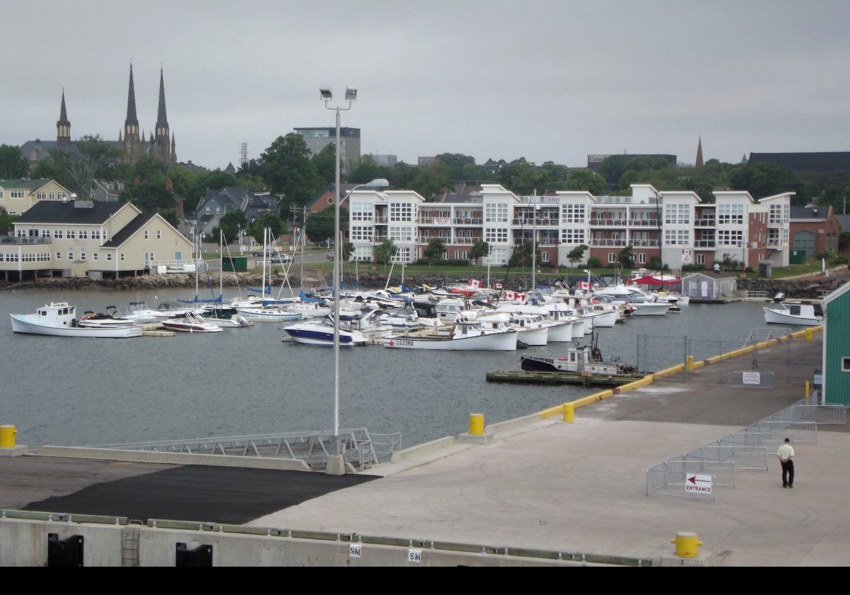 A view of the marina as the ship was very close to the dock.