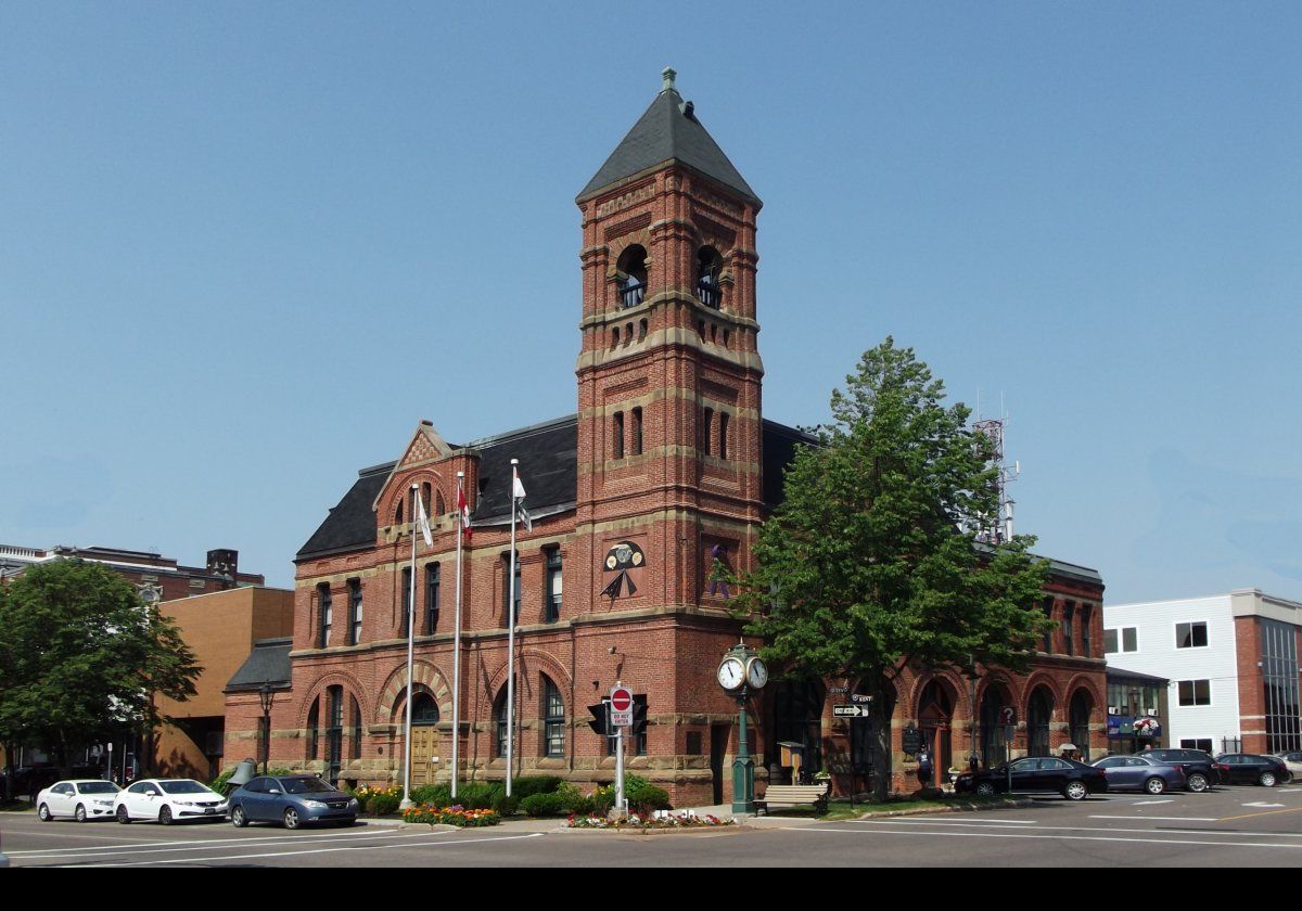 Charlottetown City Hall, built between 1887 & 1888, at the junction of Kent Street & Queen Street.