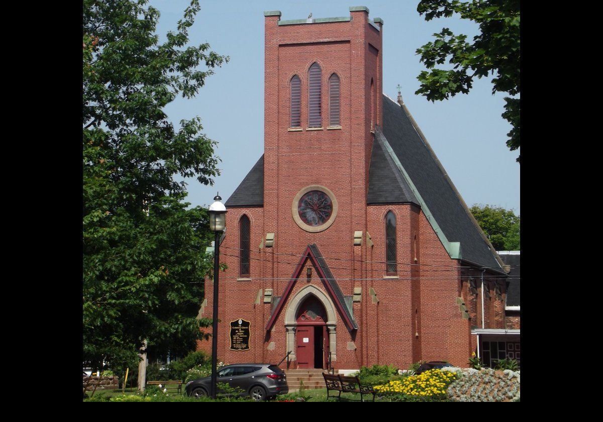 St. Peter's Cathedral was founded in 1869, & designated a cathedral in 1879.  Attached is the famous All Souls' Chapel which was completed in 1888 as a memorial to Father George Hodgson.