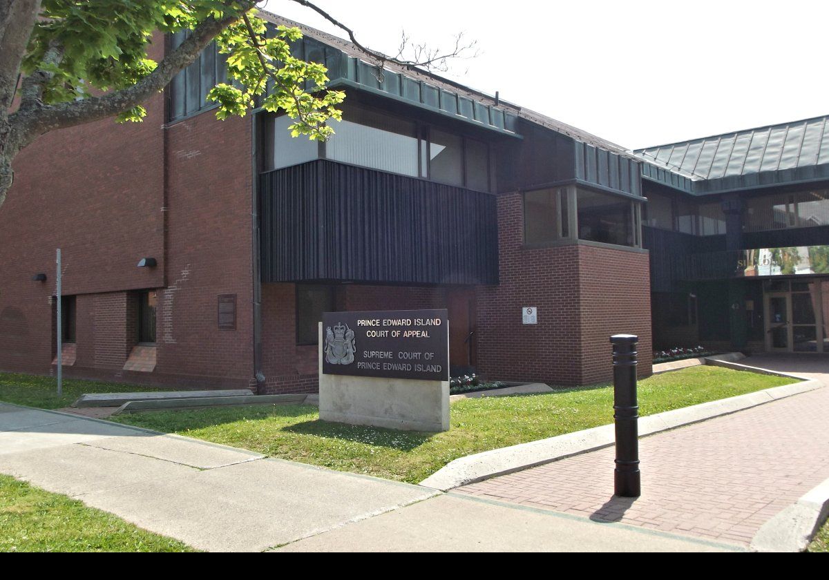 This building houses the Prince Edward Island Court of Appeal  as well as the Supreme Court of Prince Edward Island.