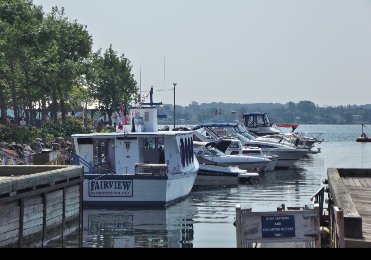 Charlottetown Marina at the end of Great George St.