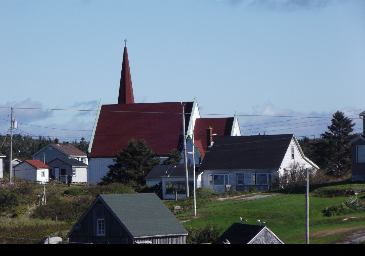 St. John's Anglican Church was built in 1893/4 in the Carpenter Gothic style. It contains two murals painted in 1963 by William Edward deGarthe who lived in the village.