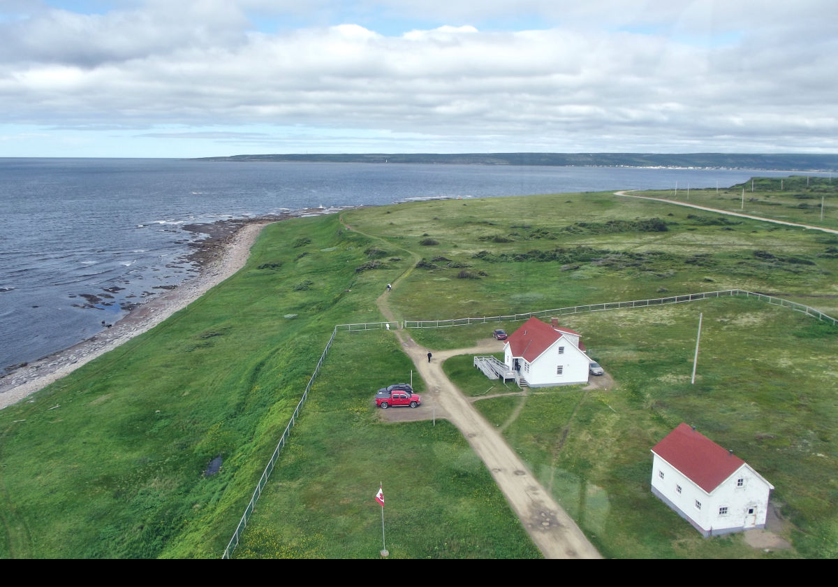 View from the top of the lighthouse showing some of the outbuildings.