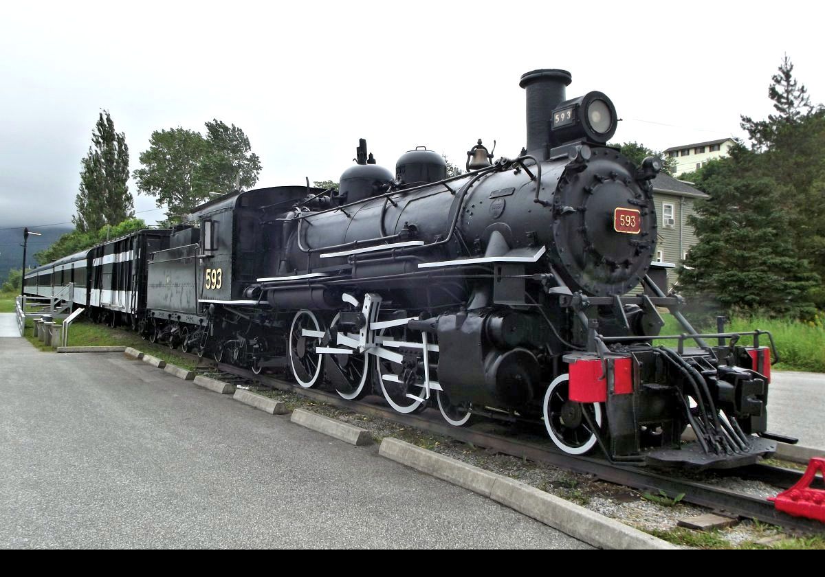 On arriving at the Railway Society of Newfoundland museum, you see this stunning 4-6-2 steam locomotive, number 593.