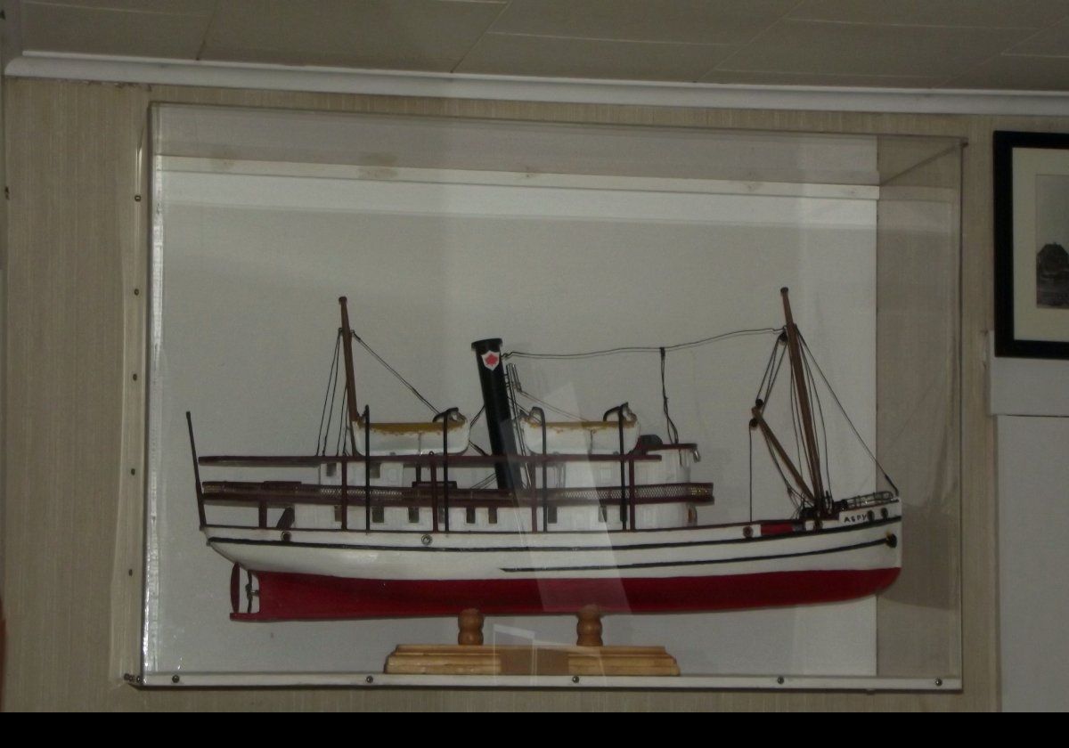 A model boat in the Jost House Museum.