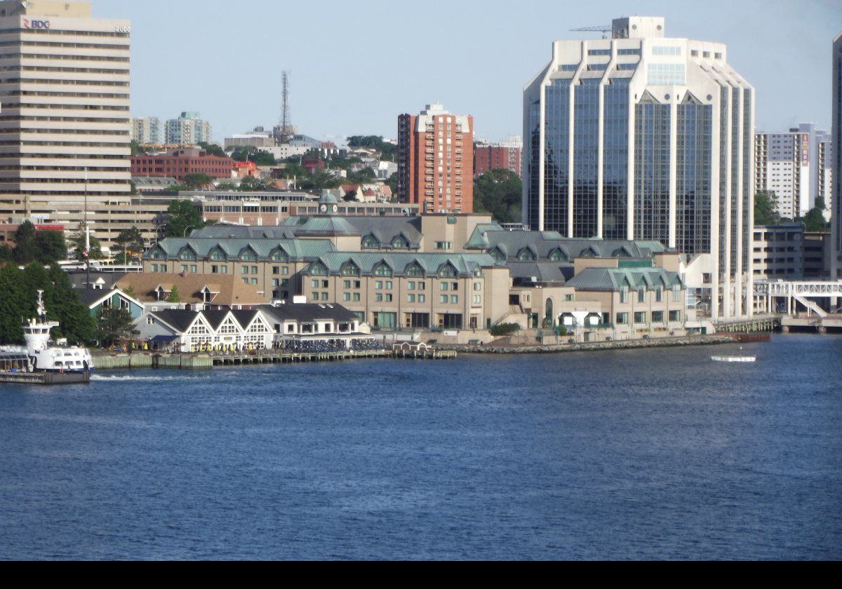 The Halifax waterfront taken from the ship as we arrive.