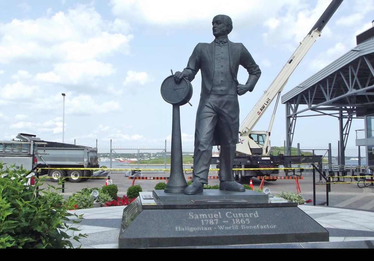 Located beside the Ocean Terminal Wharves, which Cunard liners used, this is a bronze statue of Samuel Cunard from 2006.