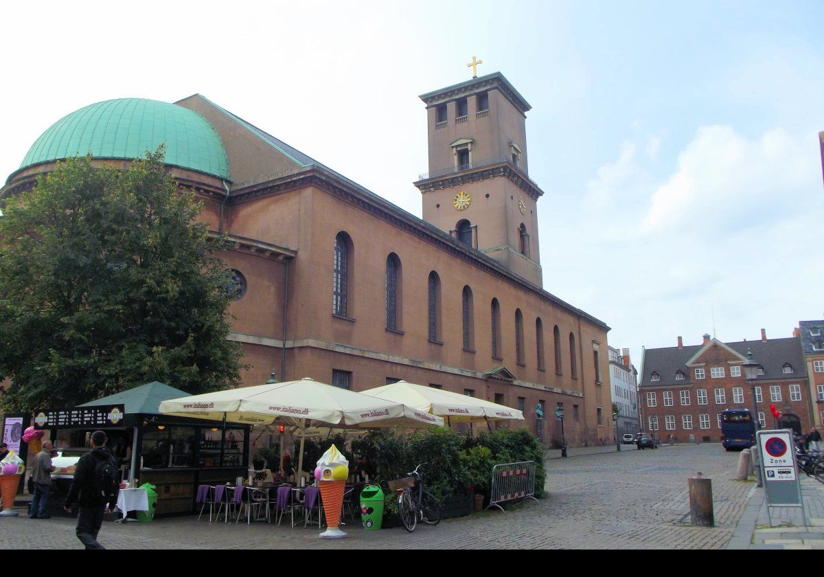 The "Vor Frue Kirke" or "Church of Our Lady" in Copenhagen. Building of the original church started around 1187. There have been a number of replacements culminating in the current building completed in 1829. It is the Cathedral of Copenhagen and the National Cathedral of Denmark.