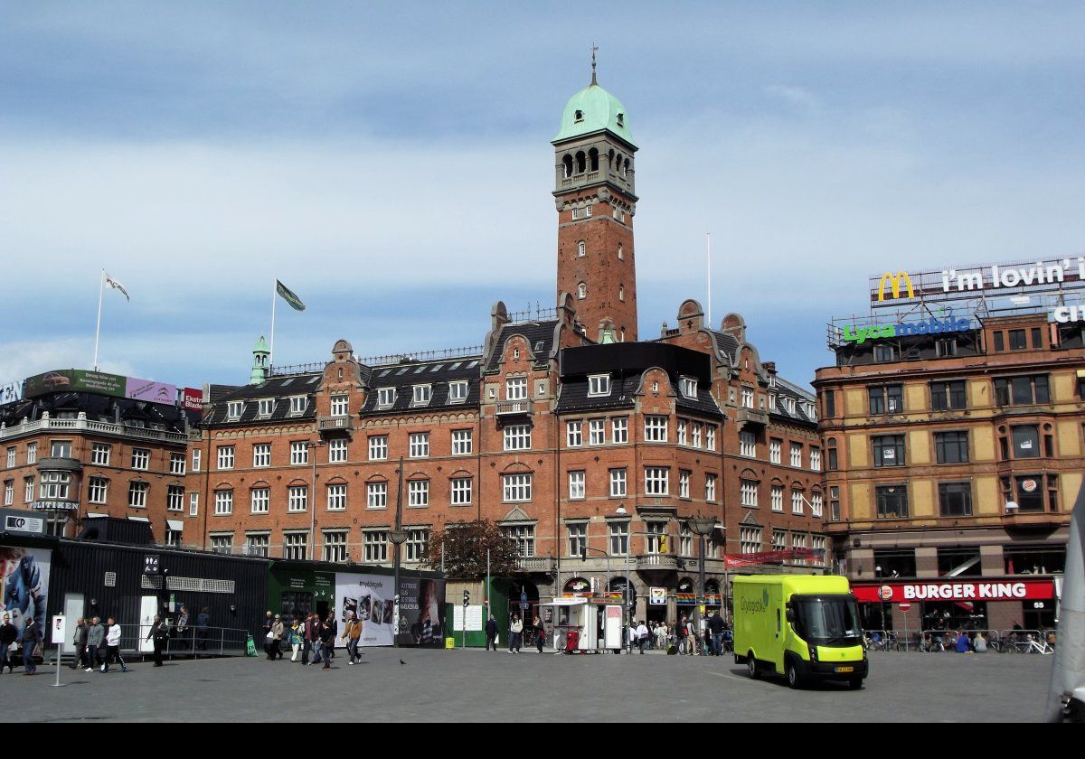 The "Rådhuspladsen" or City Hall Square. The tower is part of the old Hotel Bristol built in 1901/2.