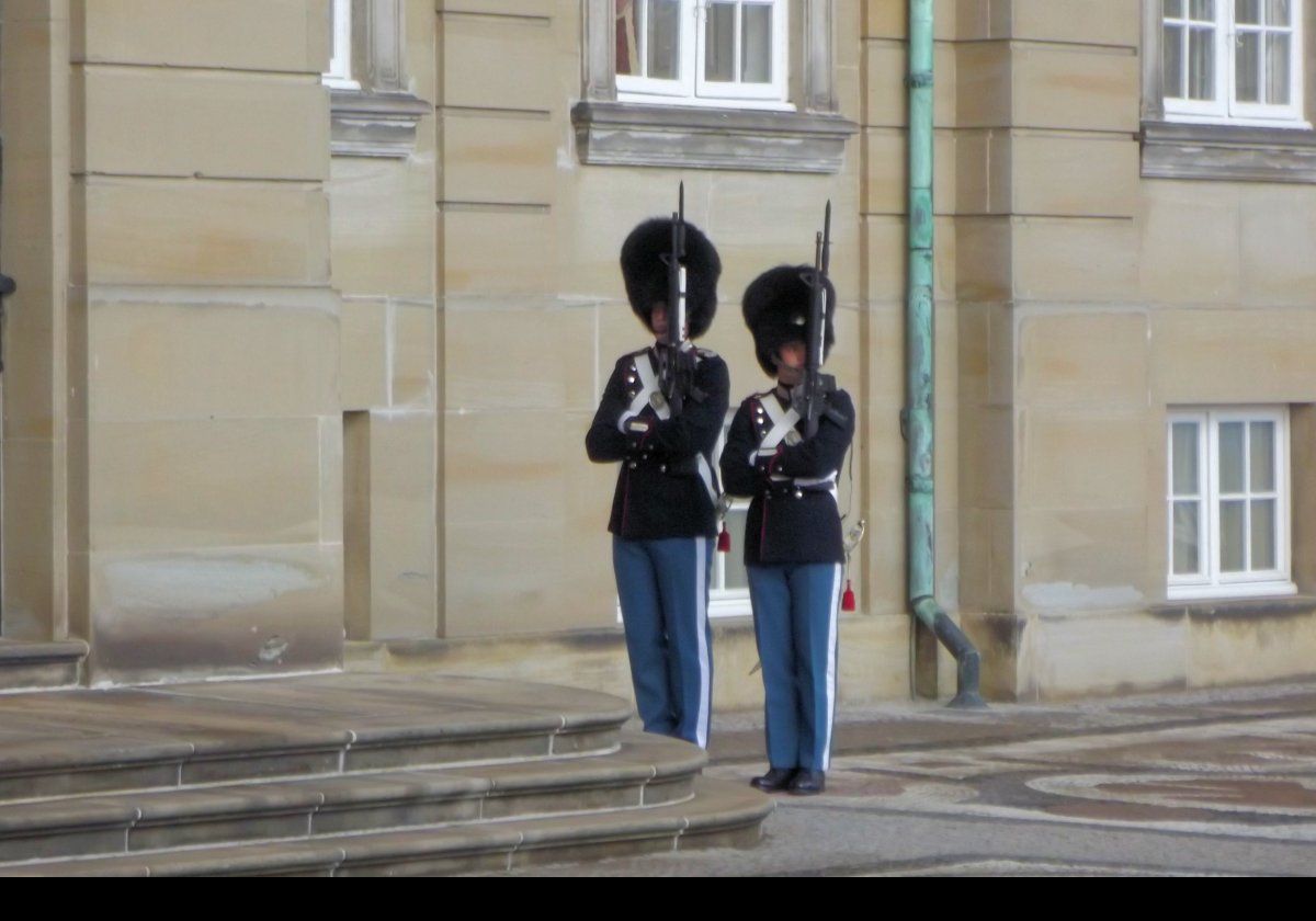 Guarding the palace.