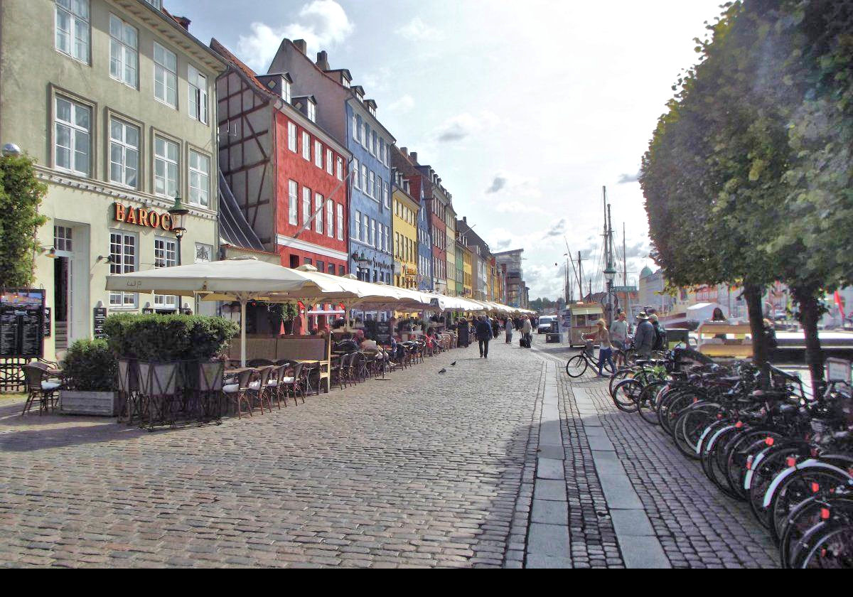 Beautiful buildings along the water in the historical Nyhavn district.