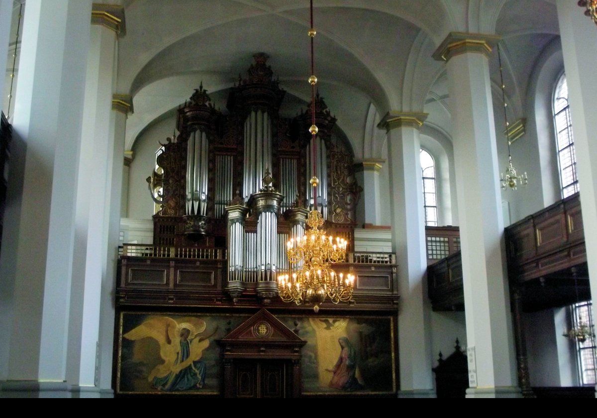 The Church of the Holy Spirit, or Helligaandskirken. If you take a stroll along the pedestrian street Stroget, you will pass the church. Terrific organ.