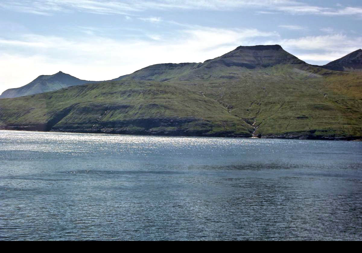 Looking across Vagafjordur from Leynar towards the island of Vagar.  We were on the island of Streymoy, the largest & most heavily populated island, that includes the capital, Torshavn. 