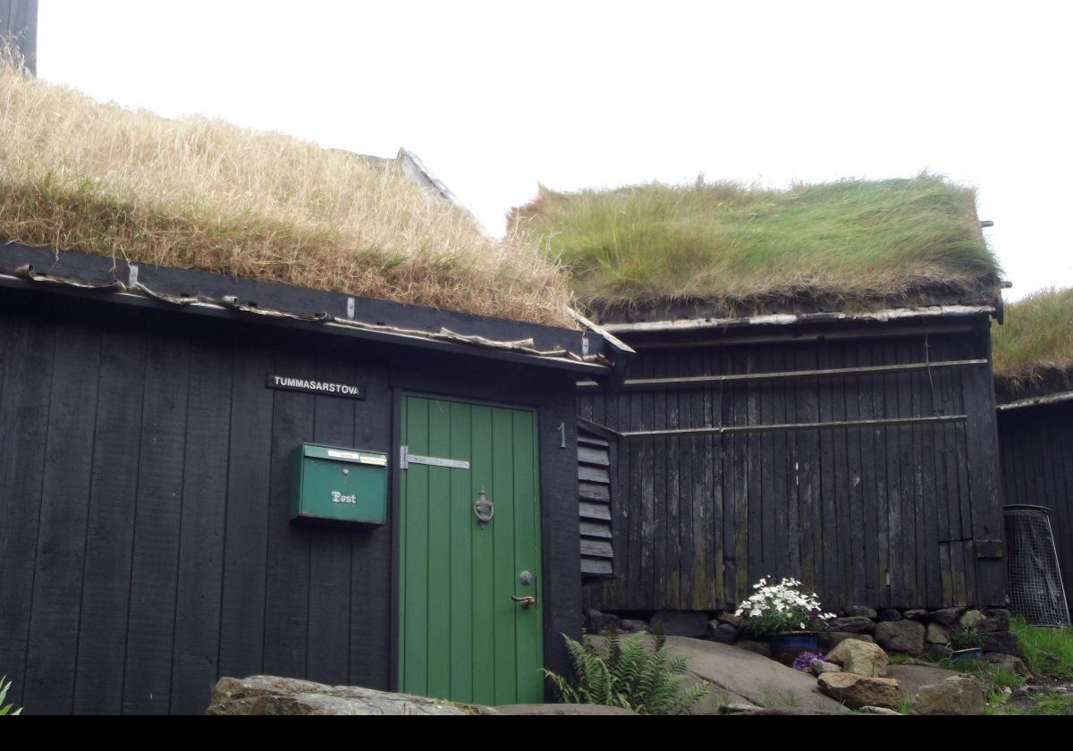 Traditional turf roofed homes in the tinganes district.