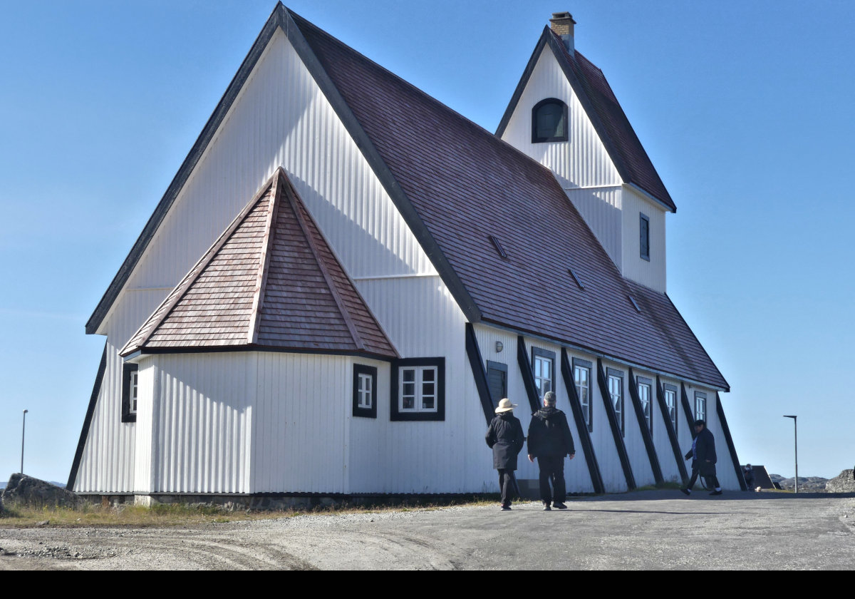 This wooden church is the only one in Nanortalik, and is Danish Lutheran.  It was built and consecrated in 1916. 