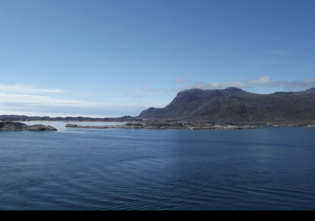 Just starting to take our leave of Nanortalik and head towards our next port of call; Qaqortoq.