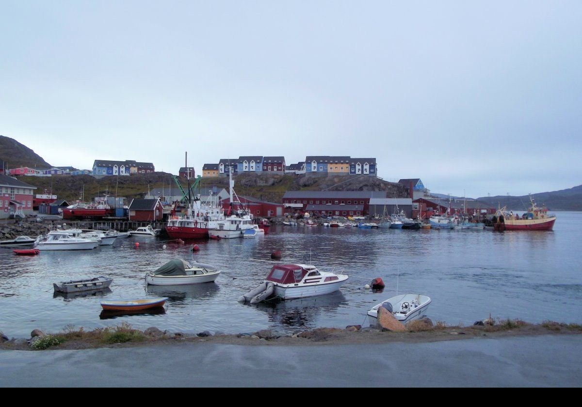 On dry land, at last, here are a few pictures across the harbor.