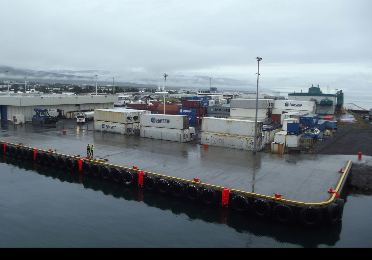 Maneuvering into our berth.