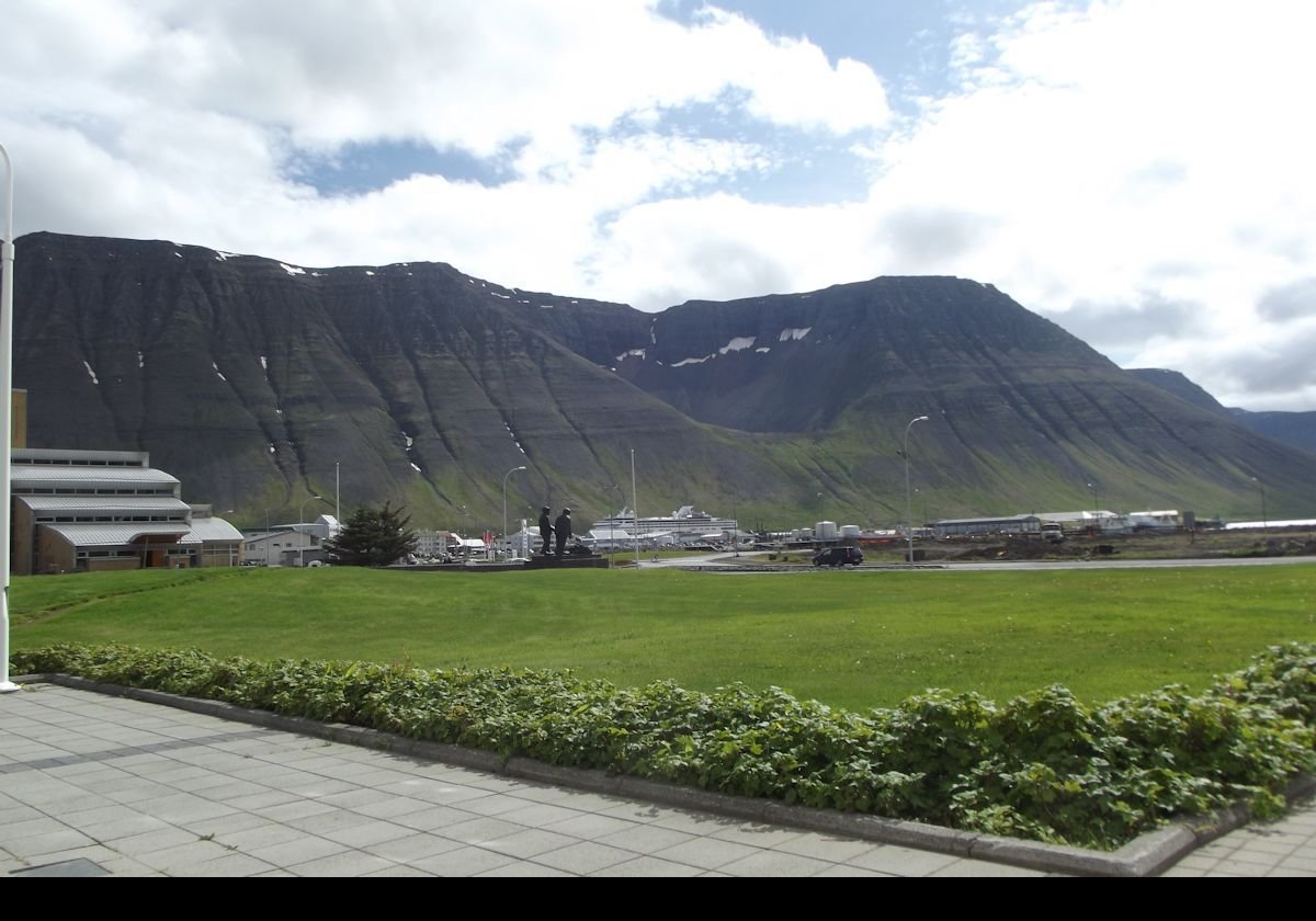 The view from the steps of the library.