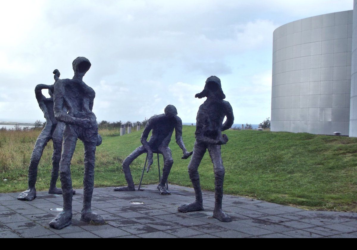 Located outside of the Perlan, the Pearl, this sculpture is called Dansleikur or Dance. Created by Þorbjörg Pálsdóttir in 1970.