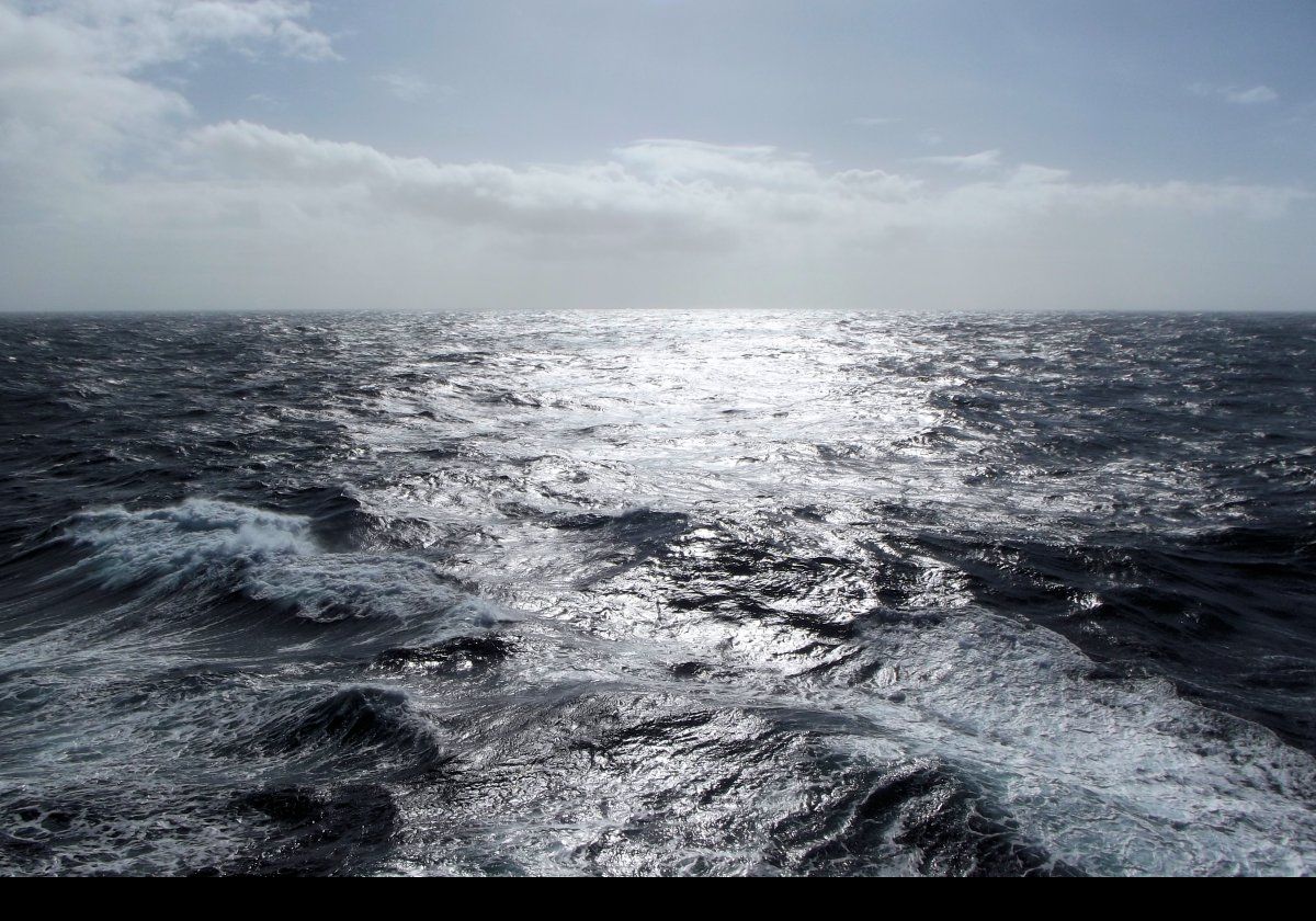 On one of the cruises, we had to miss going to the Shetland Islands after Torshavn because of a hurricane. The sea became pretty rough; this picture does not really do it justice. Let's just say breakfast the next morning was very quiet!  Luckily, we did not suffer from seasickness!