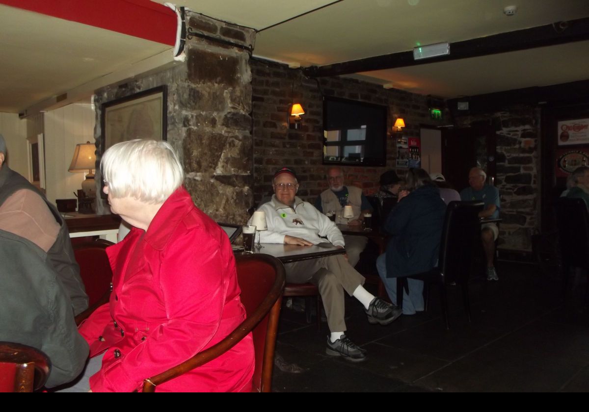 Inside the Abbey Tavern enjoying a hot cup of coffee. Most had the Irish coffee, but I am not fond of whiskey; or whisky!