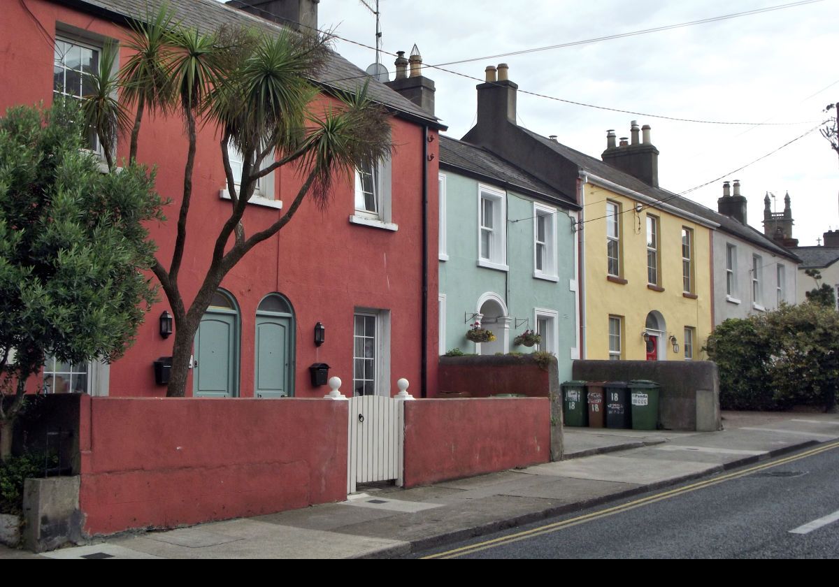 A row of terraced houses across Abbey Street from the Abbey Tavern.