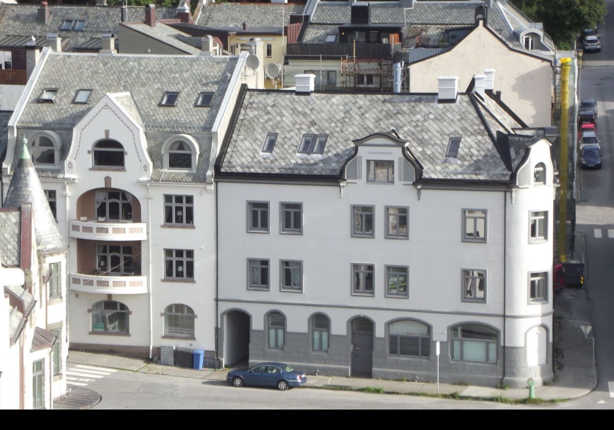 Buildings on Øvre Strandgate in Alesund.