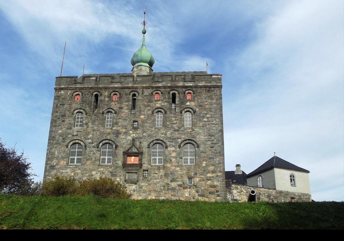 The Rosenkrantz Tower, part of the Bergenhus Fortress at the entrance to the harbor.