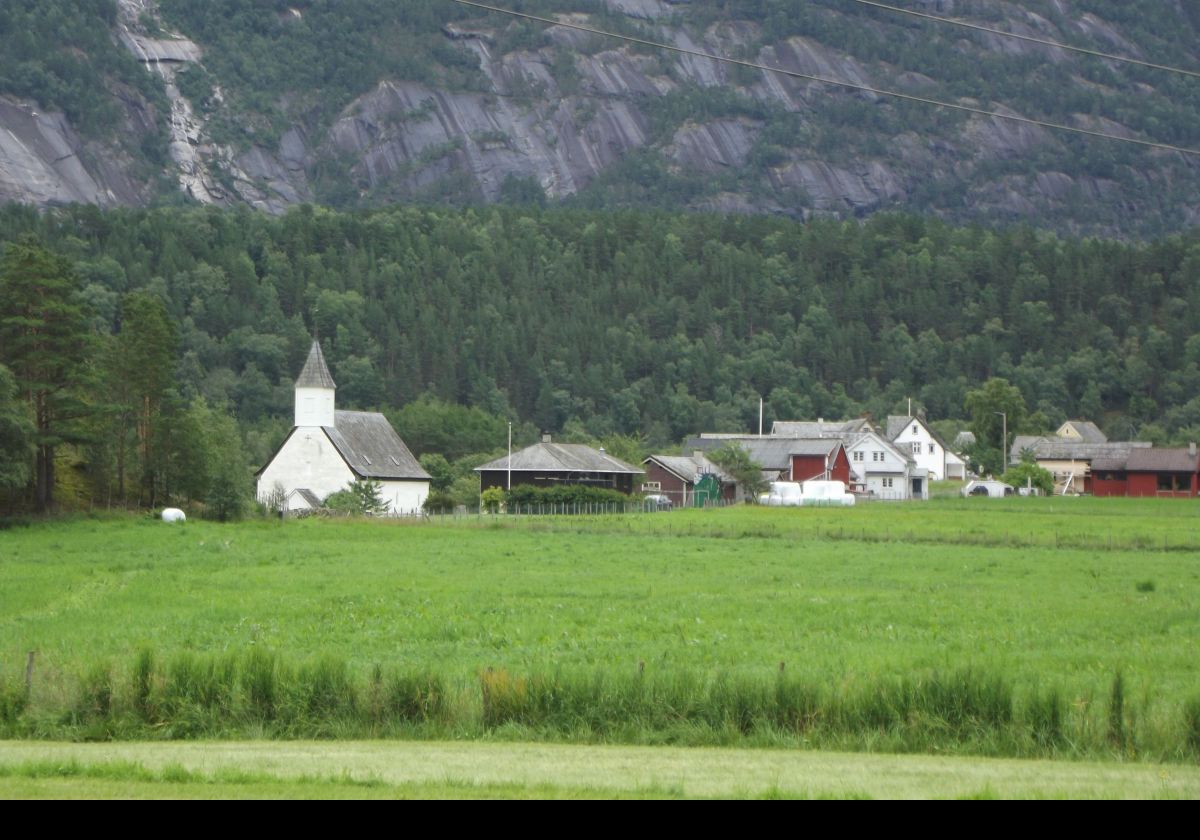 In sight of the old church.