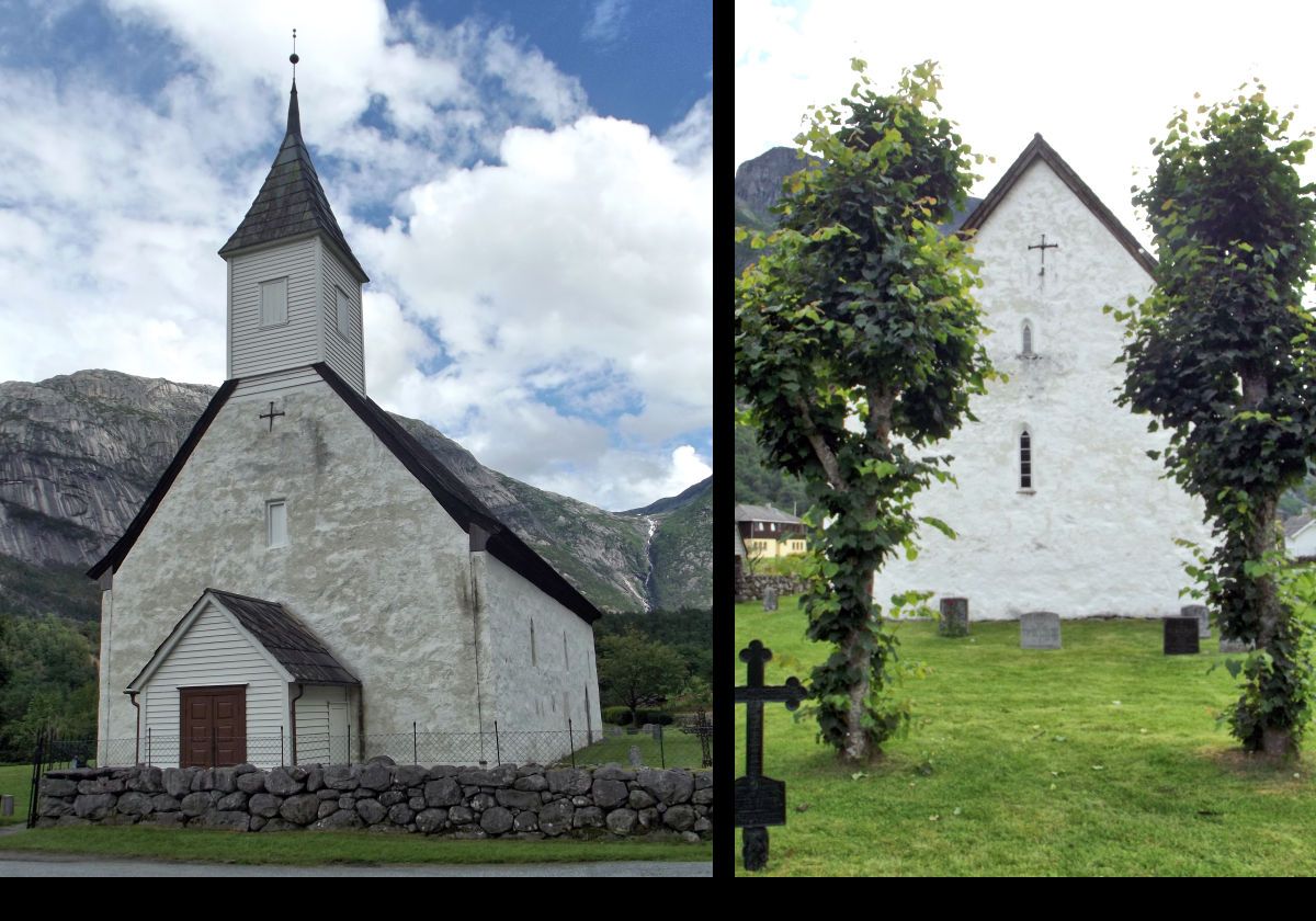 The west facing front nd east facing rear of the church.