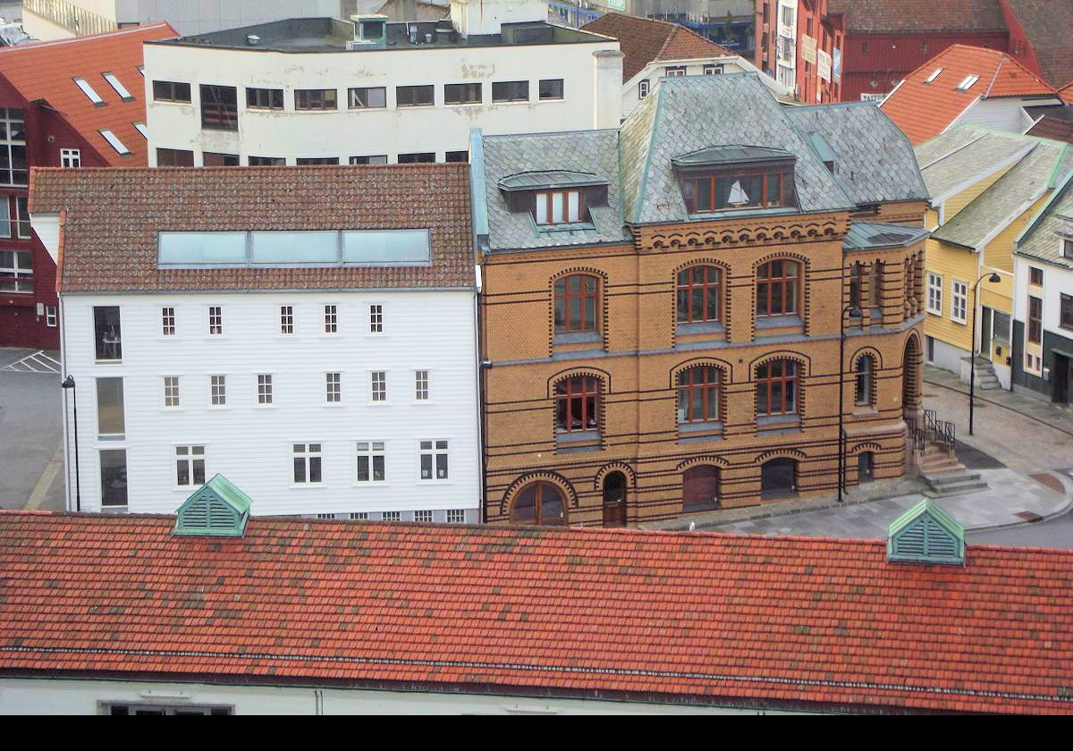 Some of the buildings in the immediate harbor area viewed from our ship.