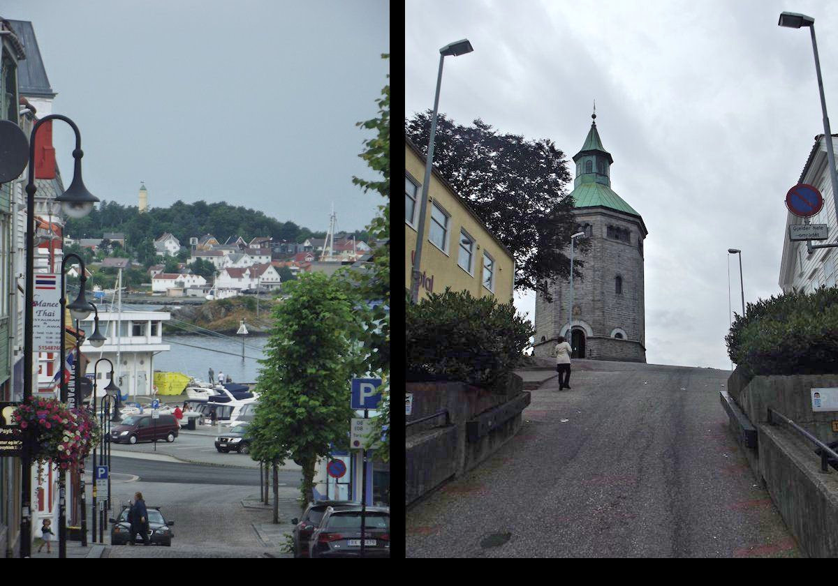 Walking up from the harbor area to visit the Valberg tower.