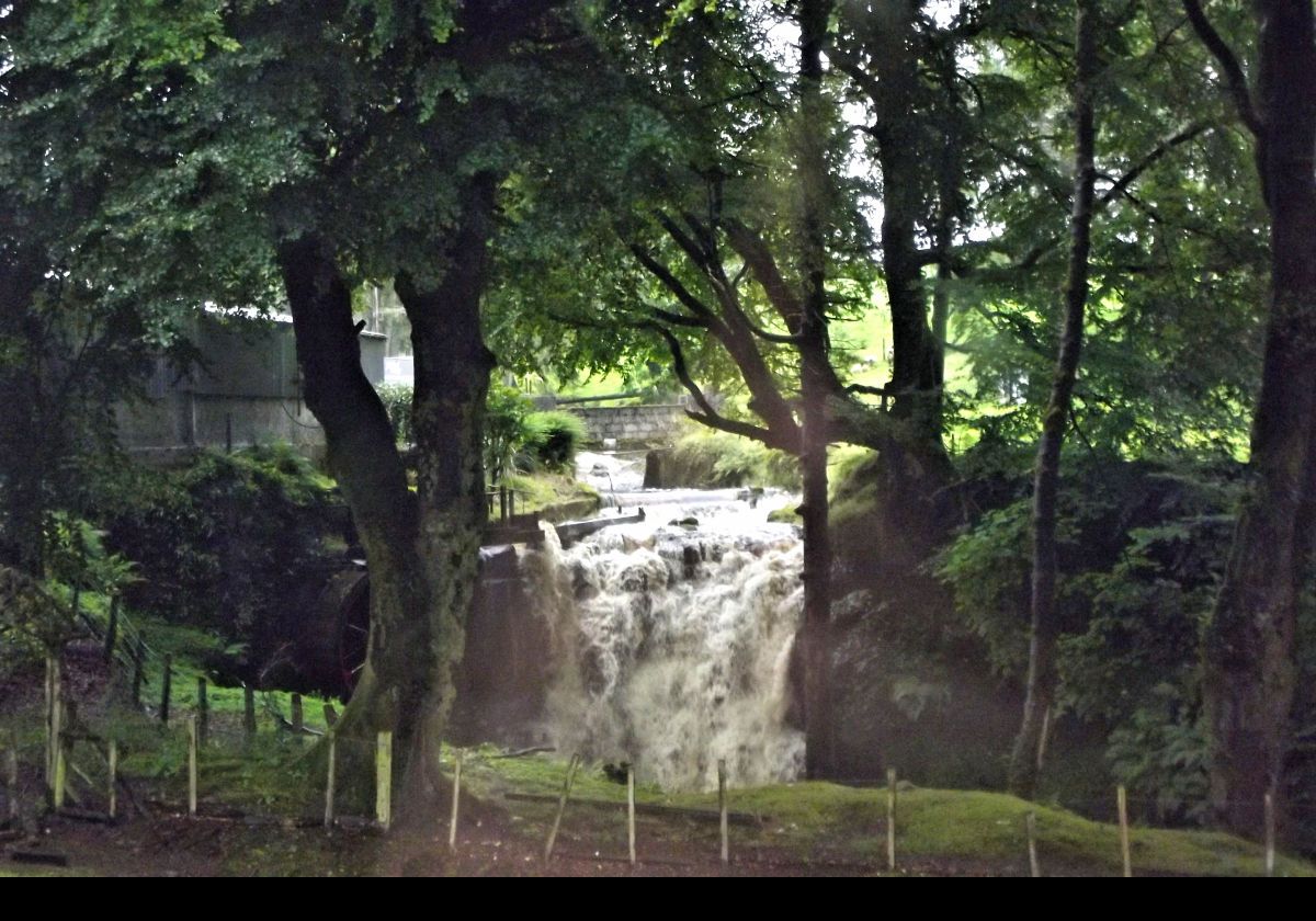 A small waterfall on the A43 road just outside of the Glenariff Forest Park.